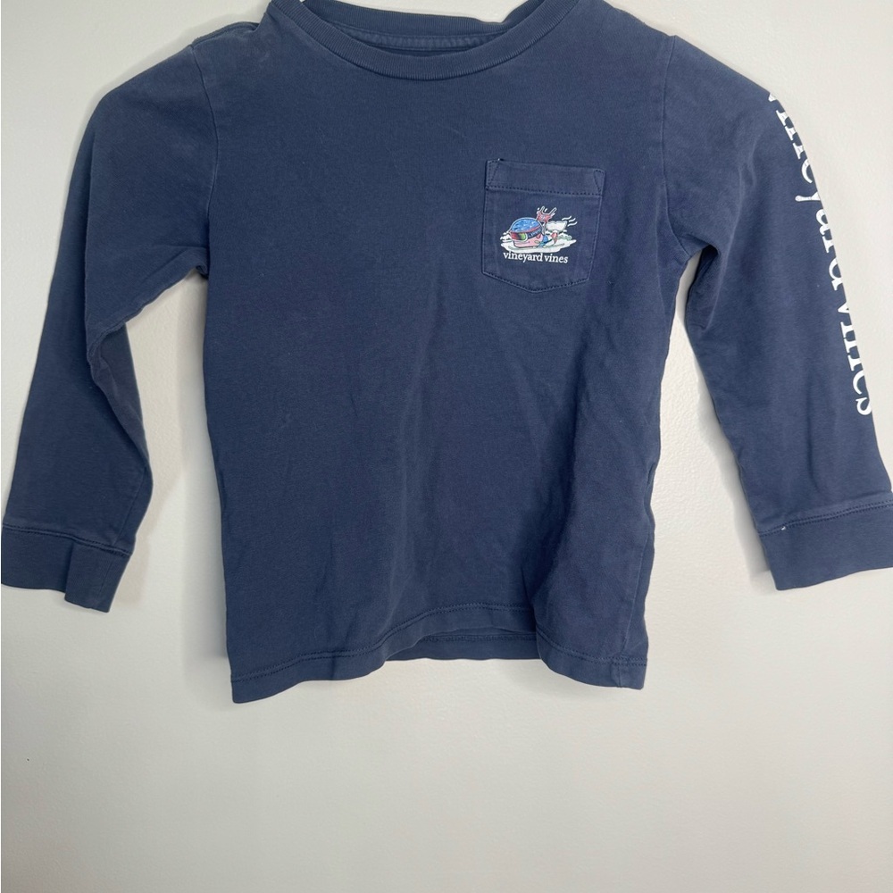 Vineyard vines Kids Navy Long Sleeve Shirt - Picture 2 of 4